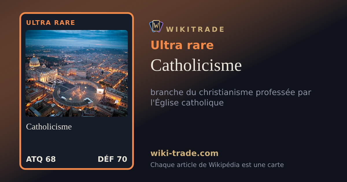 Catholicisme — carte Ultra rare