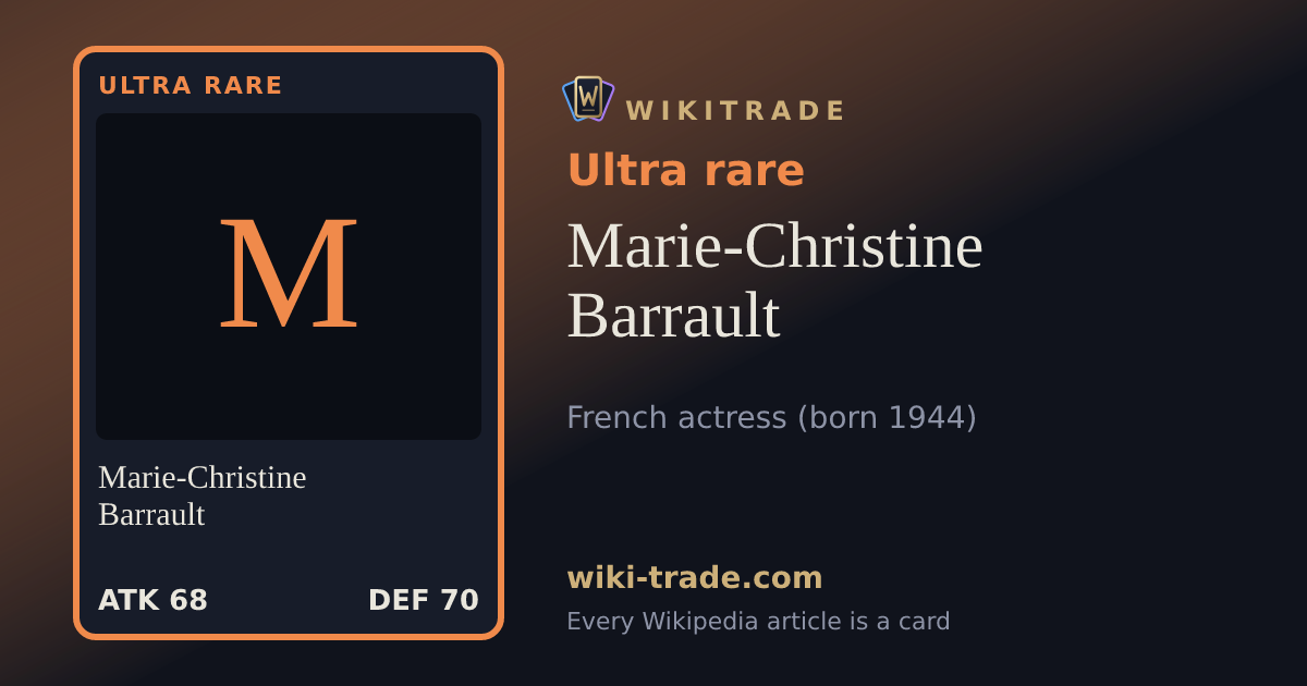 Marie-Christine Barrault — Ultra rare card
