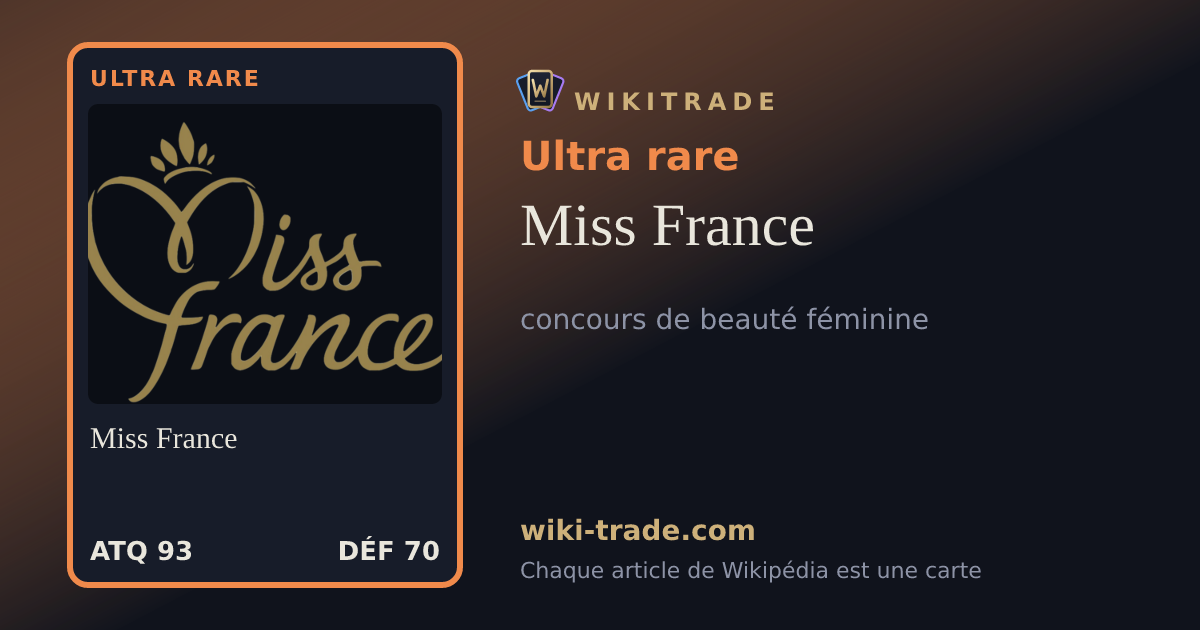 Miss France — carte Ultra rare