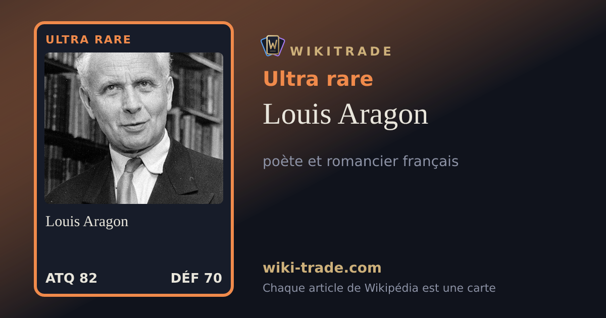 Louis Aragon — carte Ultra rare