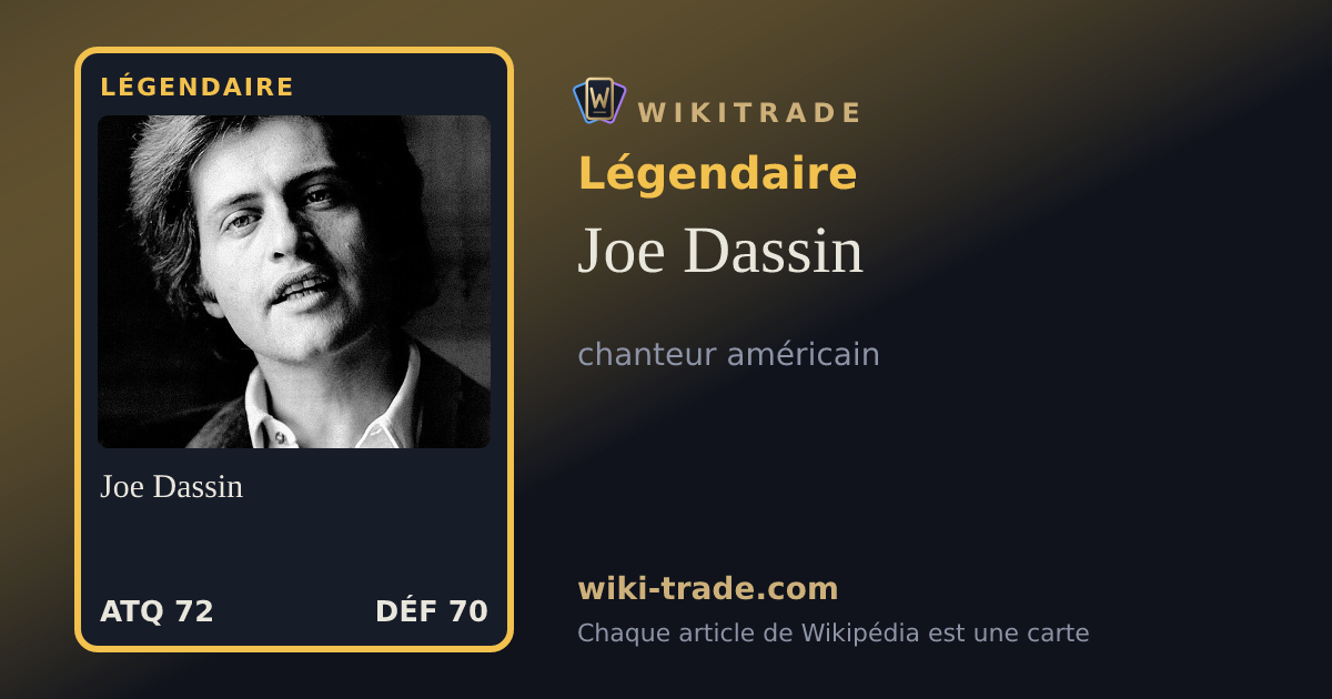 Joe Dassin — carte Légendaire