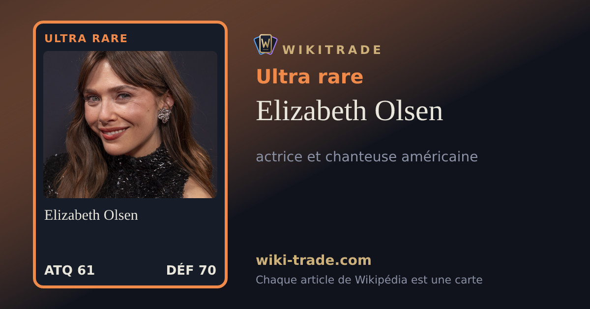 Elizabeth Olsen — carte Ultra rare