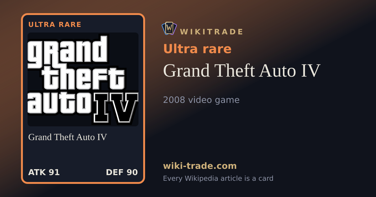 Grand Theft Auto IV — Ultra rare card
