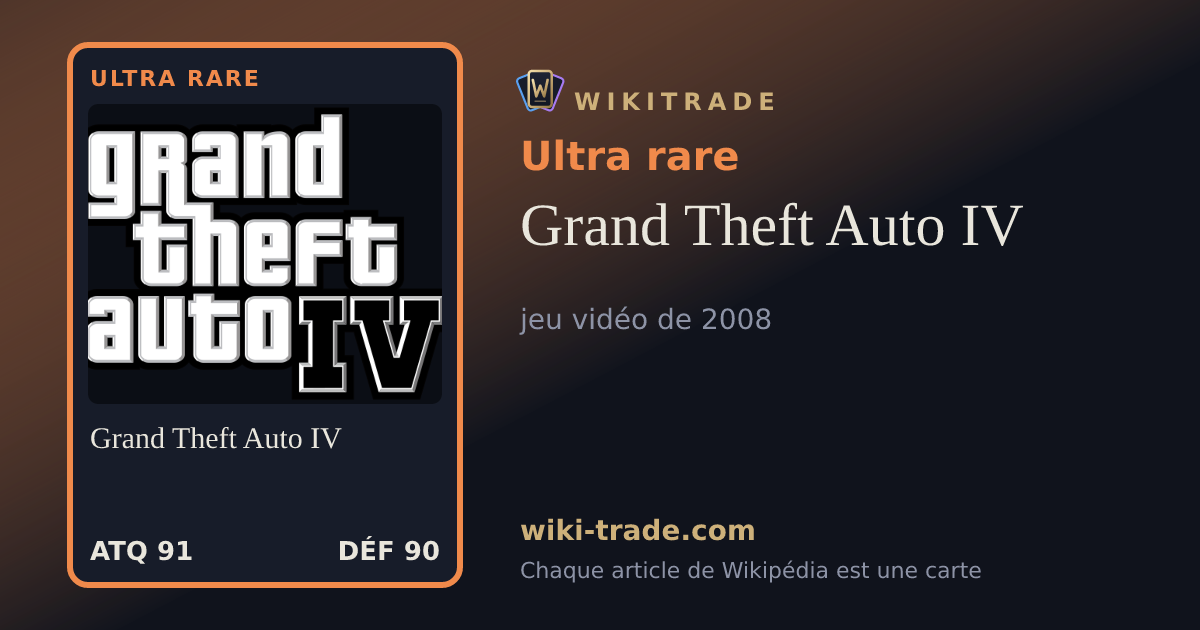 Grand Theft Auto IV — carte Ultra rare