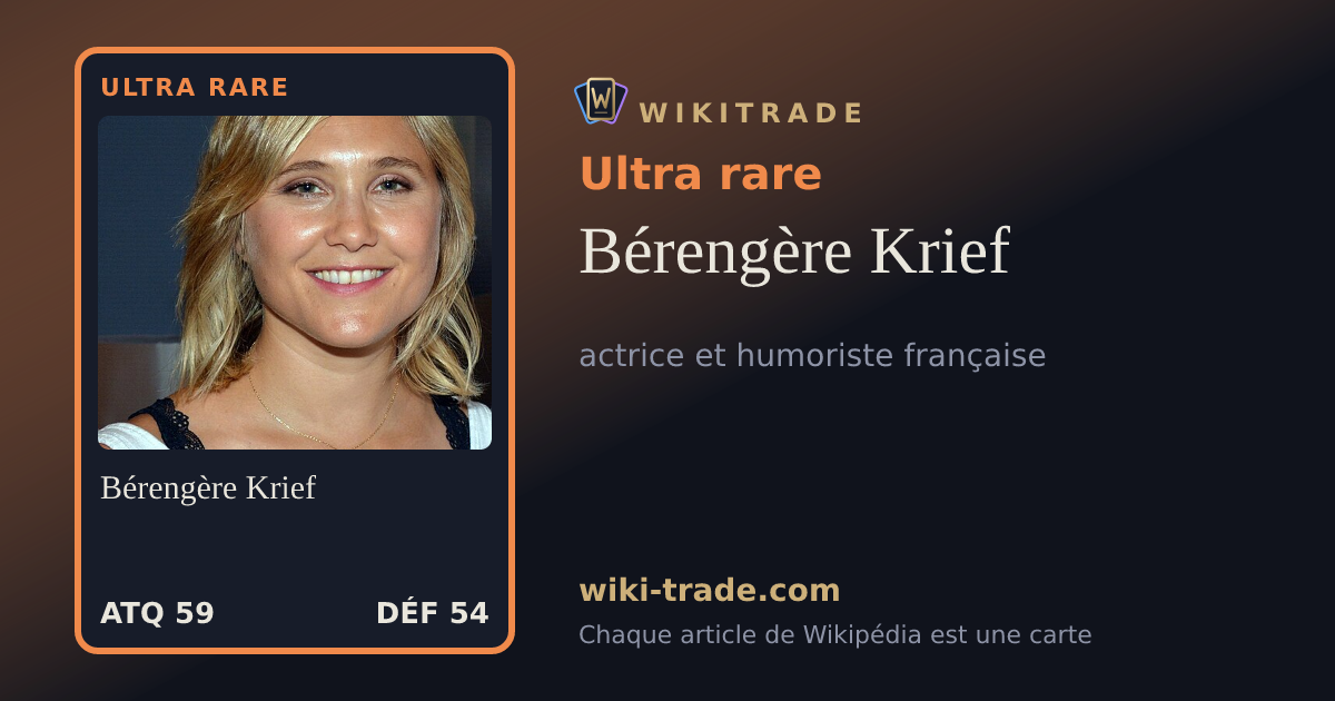 Bérengère Krief — carte Ultra rare