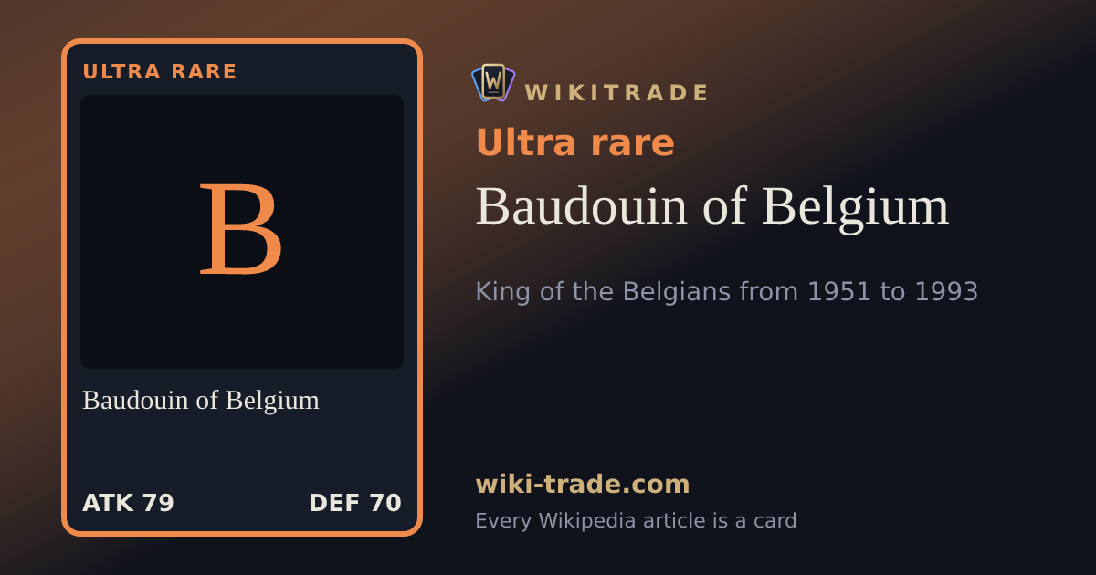 Baudouin of Belgium — Ultra rare card