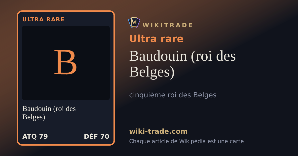 Baudouin (roi des Belges) — carte Ultra rare